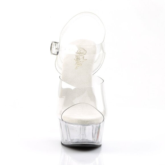 Pleaser Delight 608 Womens Clear Platform Heels - Picture 4 of 5